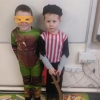 Cillian as Turtle and Leigh as aa Pirate