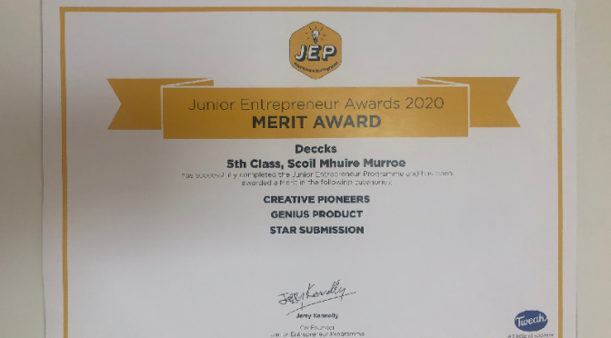 Junior Entrepreneur merit Award